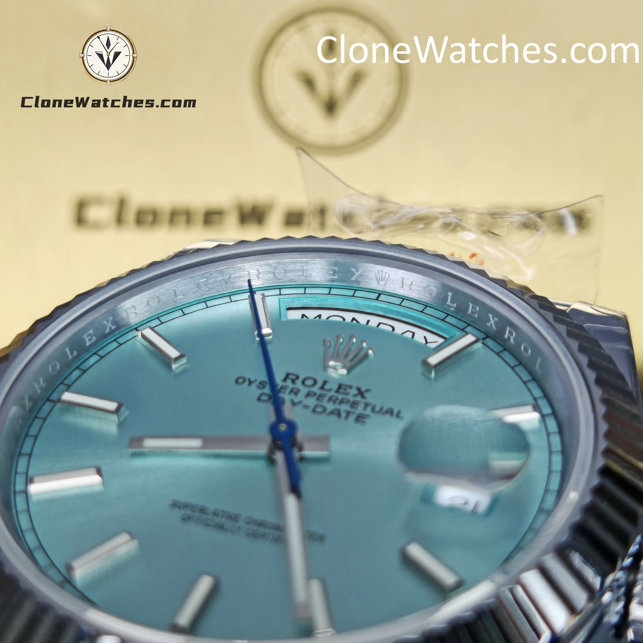 Rolex Super Clone Watches 1:1 Day Date Ice Blue Dial 40mm M228236-0018 3255 Movement