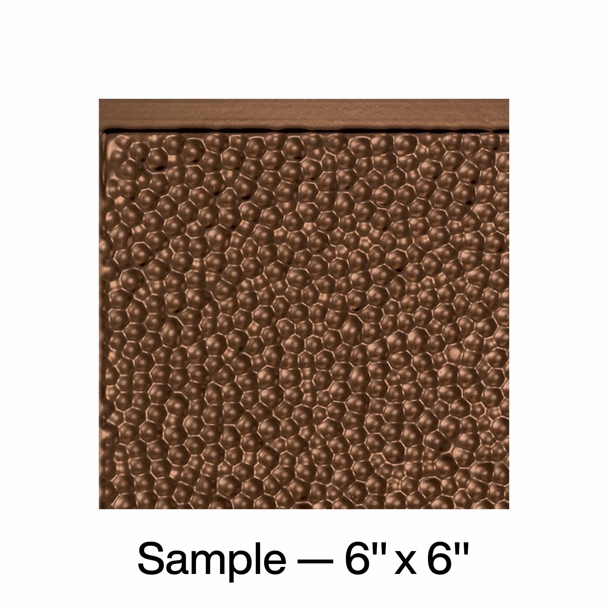 FASÄDE Hammered Decorative Vinyl Backsplash Panel in Argent Bronze (6X6 Inch Sample)