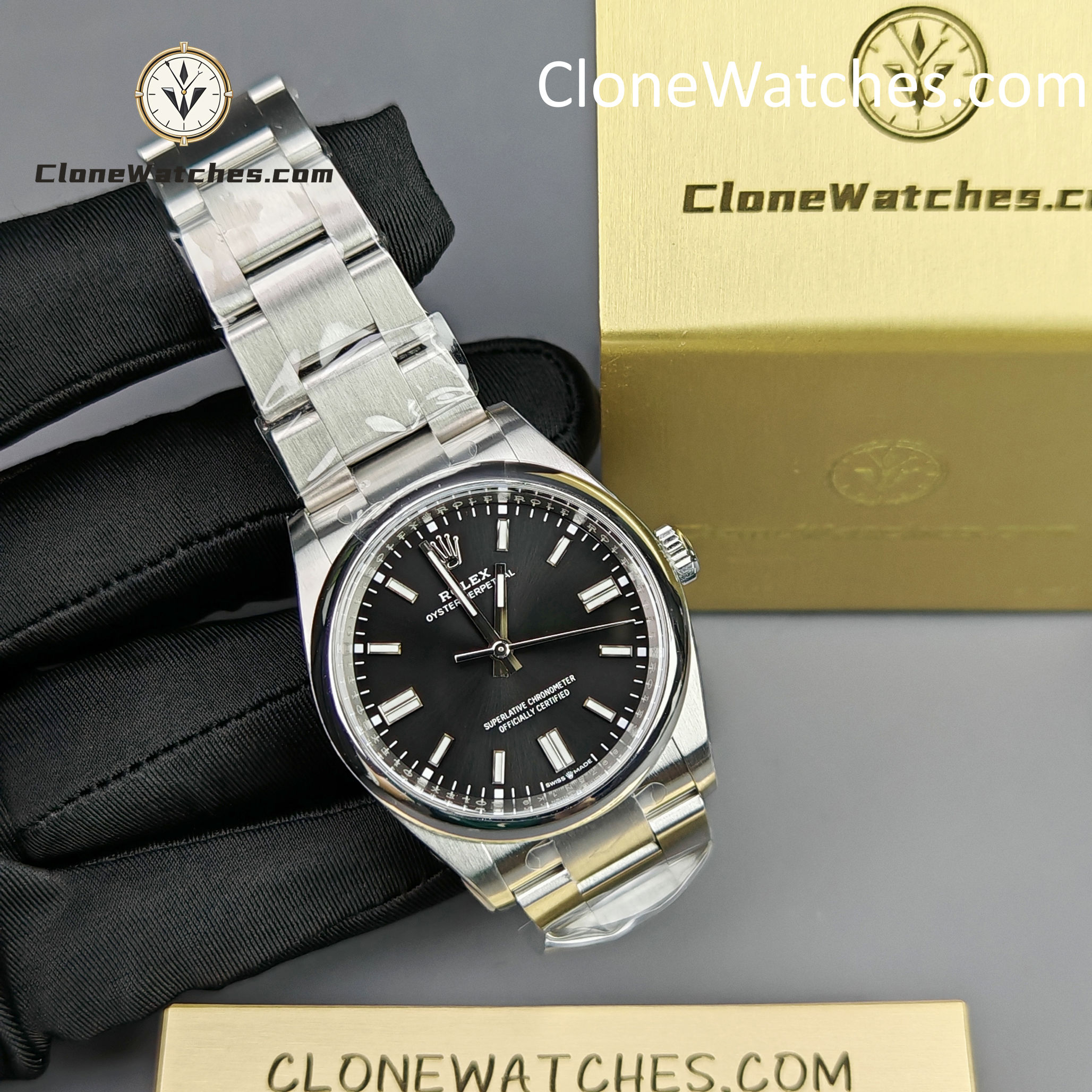 Rolex Super Clone Watches 1:1 Oyster Perpetual Black Dial 36mm M126000-0002 3230 Movement