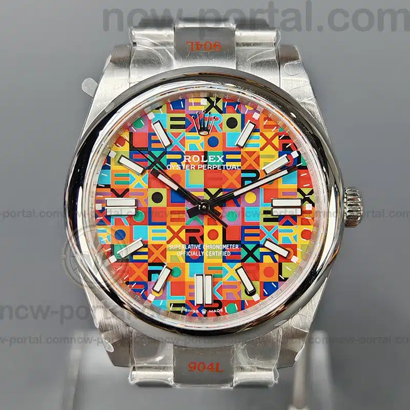 Rolex Super Clone Watches 1:1 Oyster Perpetual Multicoloured Jubilee-Motif Dial m134300-0010 3230 Movement 41mm