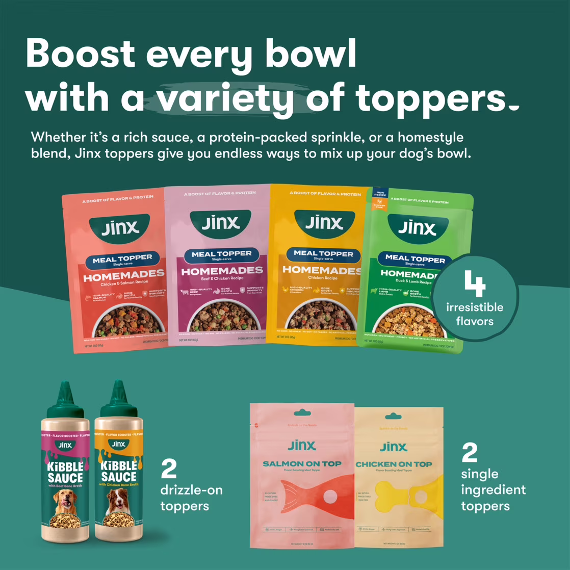 Jinx Homemades Single-Serve Meal Topper Duck & Lamb Recipe, 3 oz Pouch