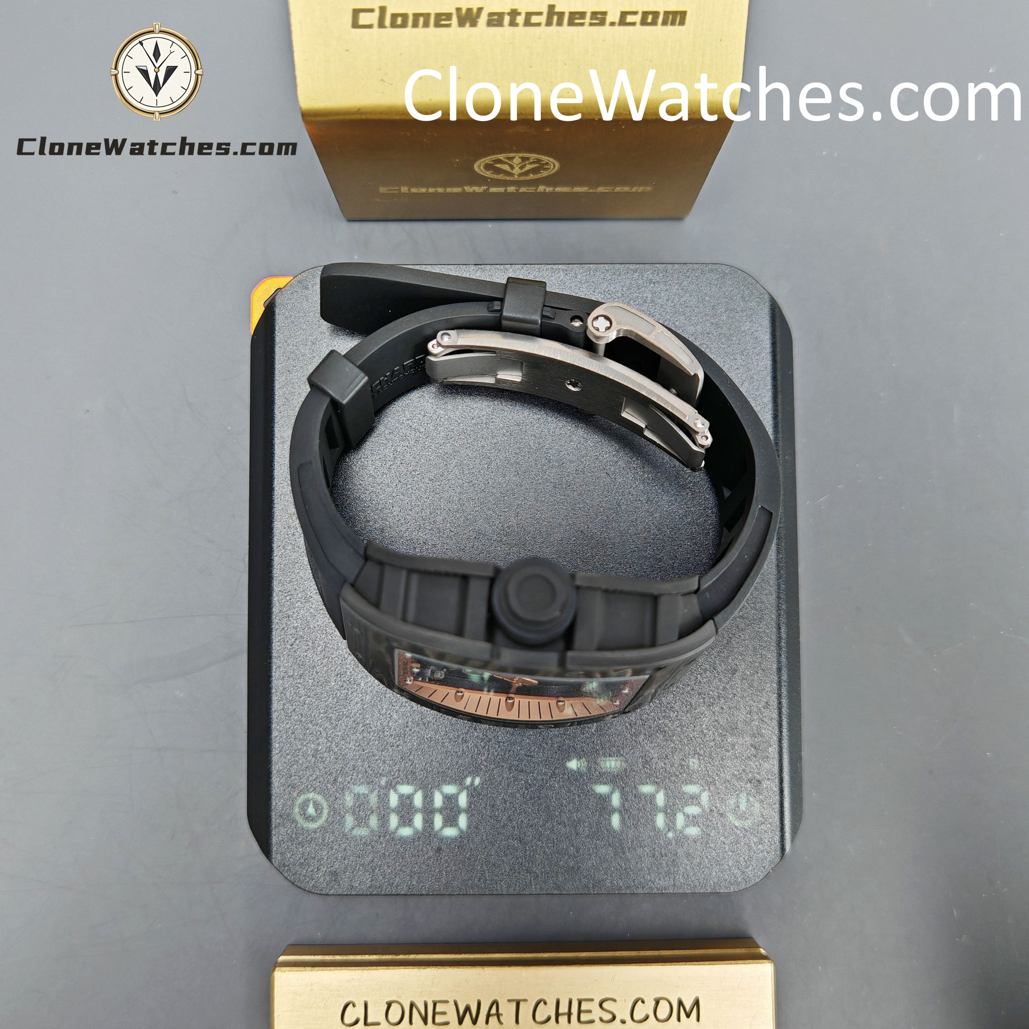 Richard Mille Super Clone Watches 1:1 RM 055 -2 NTPT Tourbillon 42.7MM Black Strap