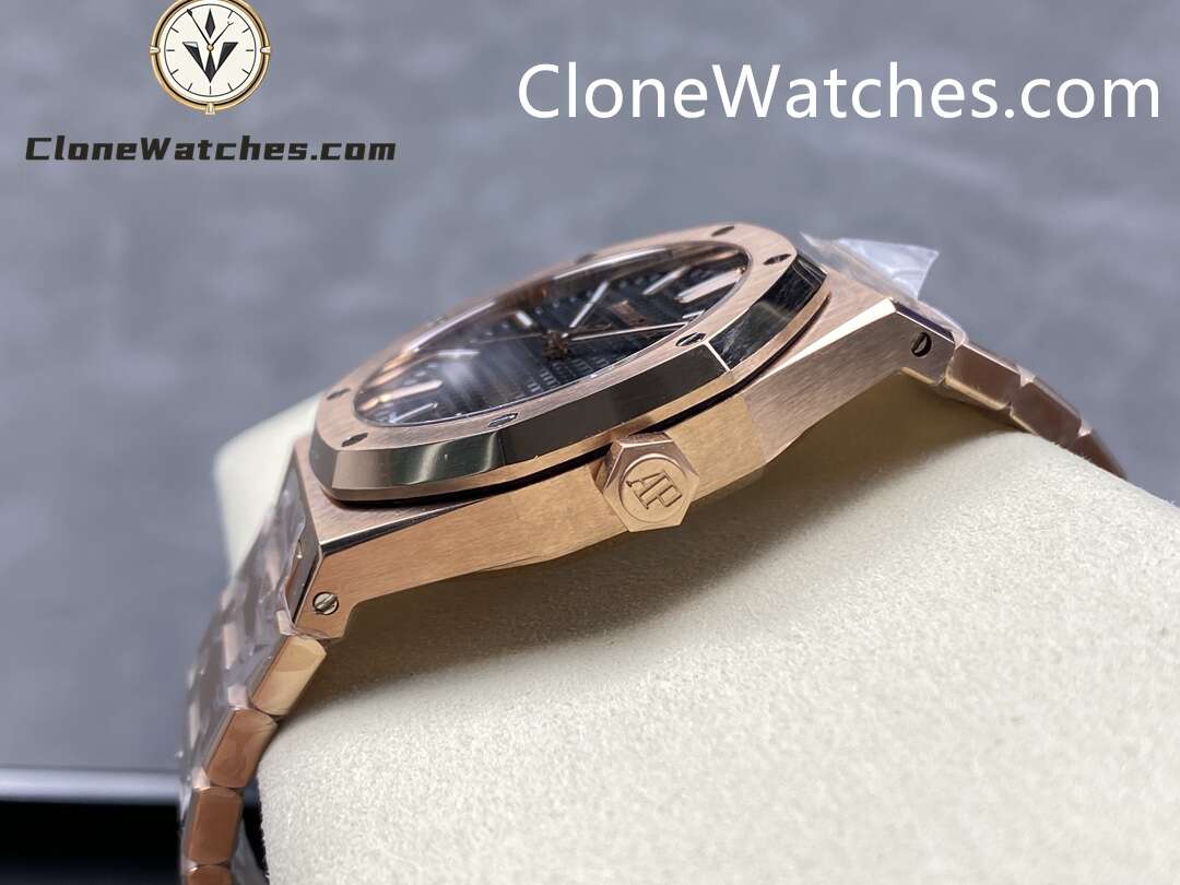 Audemars Piguet Super Clone Watches 1:1 Royal Oak 15510 Rose Gold Black Dial 41MM