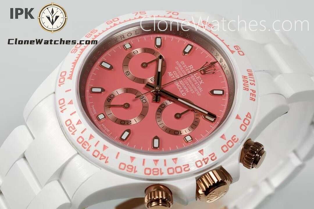 Modified Super Clone Watches 1:1 AET Rolex Daytona Full Ceramic SAKURA 4130 Movement