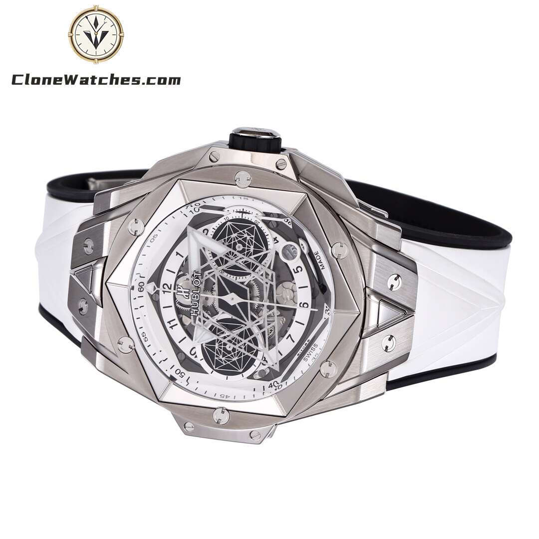Hublot Super Clone Watches 1:1 Big Bang Unico Sang Bleu II 45MM TITANIUM WHITE 418.NX.2001.RX.MXM20