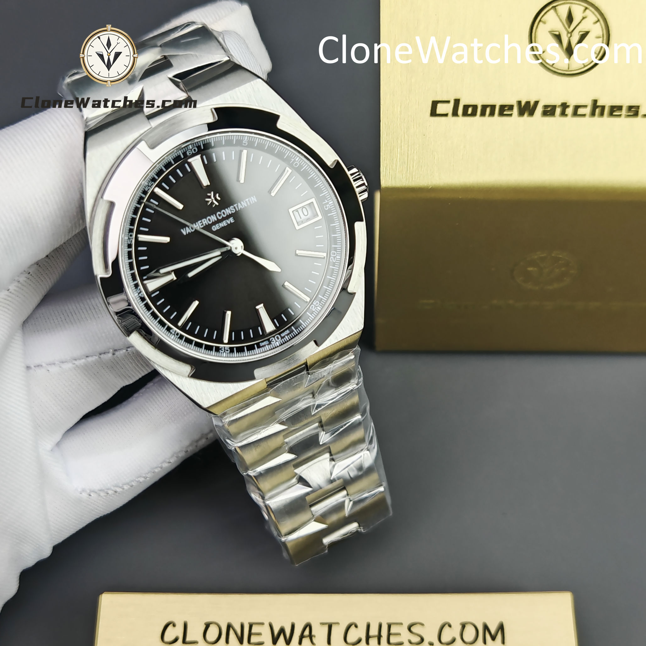 Vacheron Constantin Super Clone Watches 1:1 Overseas 4500V/210A-B483 Black Dial