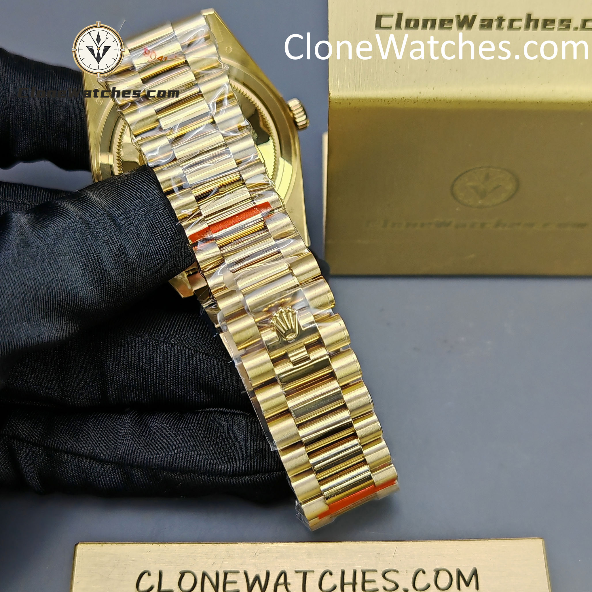 Rolex Super Clone Watches 1:1 Day Date 18K Gold 40mm m228238-0003 3255 Movement