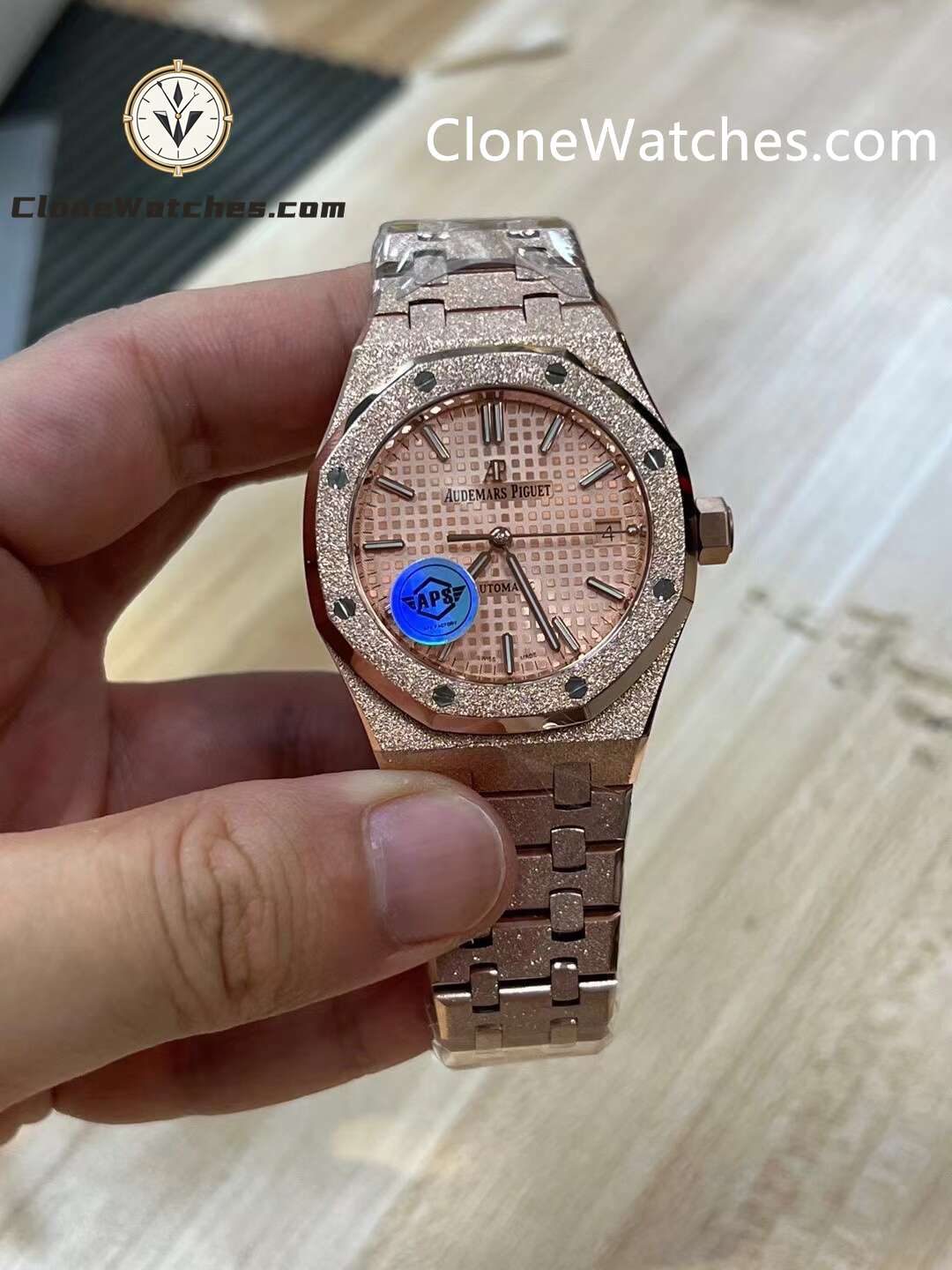 Audemars Piguet Super Clone Watches 1:1 Royal Oak Frost 15454OR Rose Gold Dial 37mm