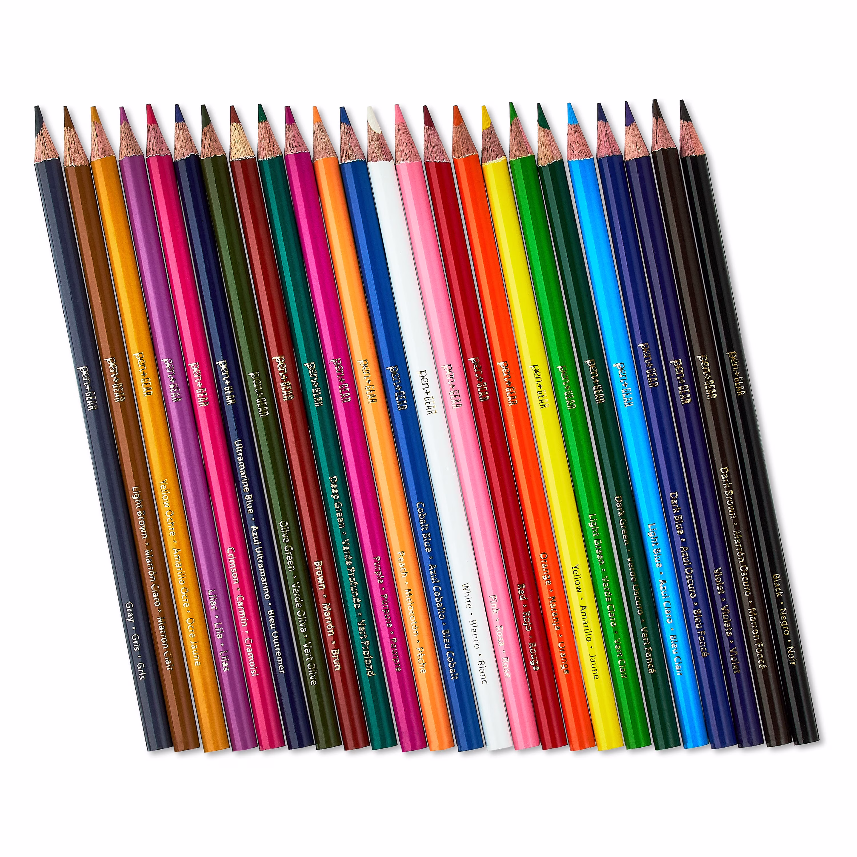 Pen+Gear Sharpened Colored Pencils, 24 Assorted Colors, 24 Count