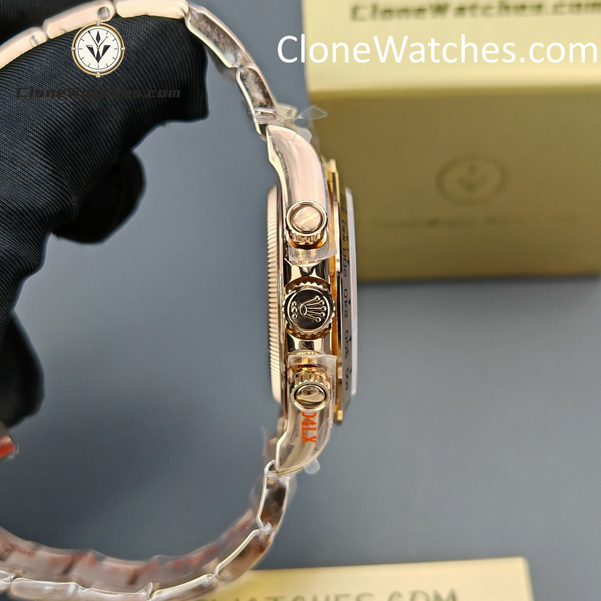 Rolex Super Clone Watches 1:1 Daytona Rose Gold Brown Dial M126505-0005 4131 Movement