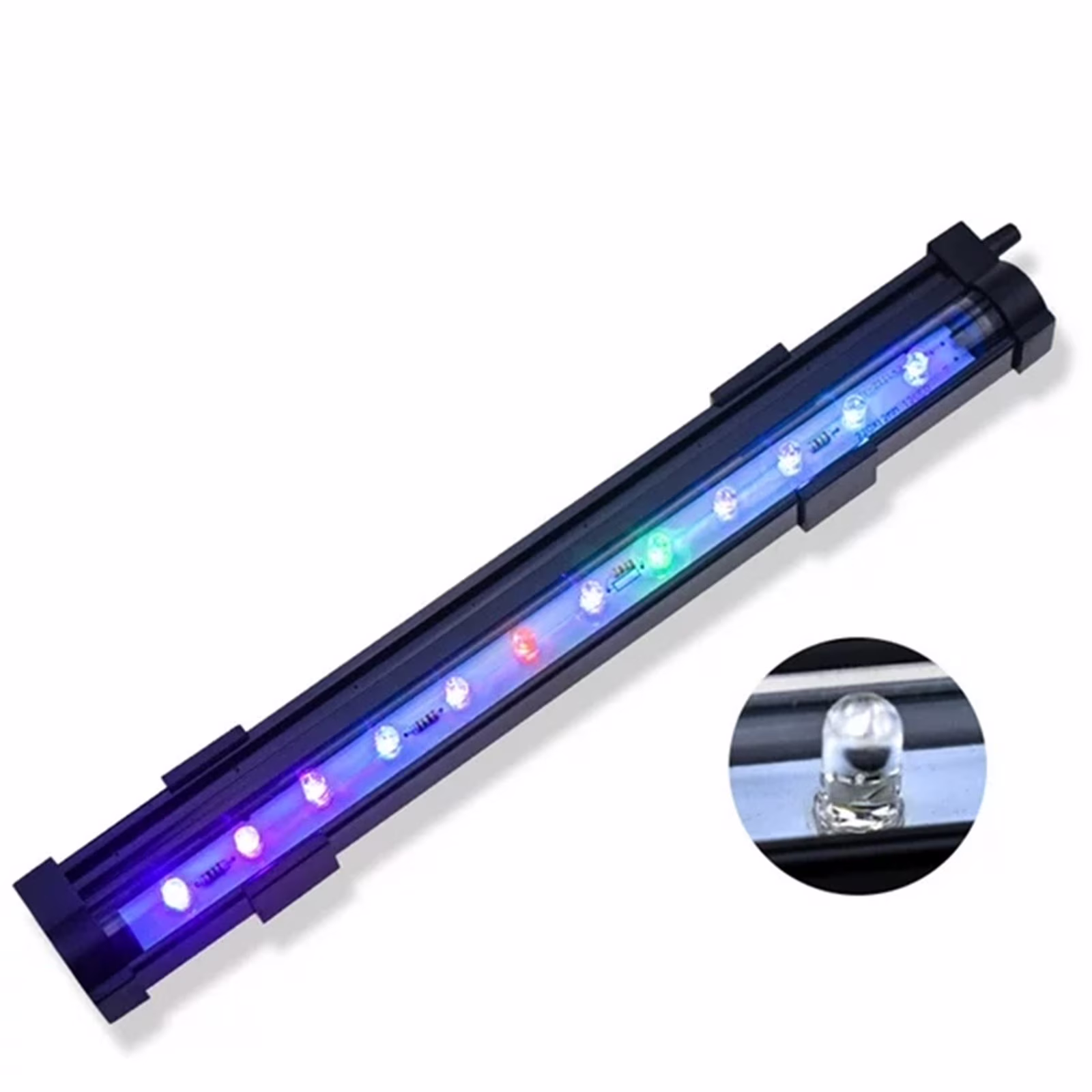 Loetky Remote Control Aquarium Bubble Light, Color Changing RGB LED Submersible Fish Tank Light with Suction Cups, 15cm IP68 Waterproof Decor