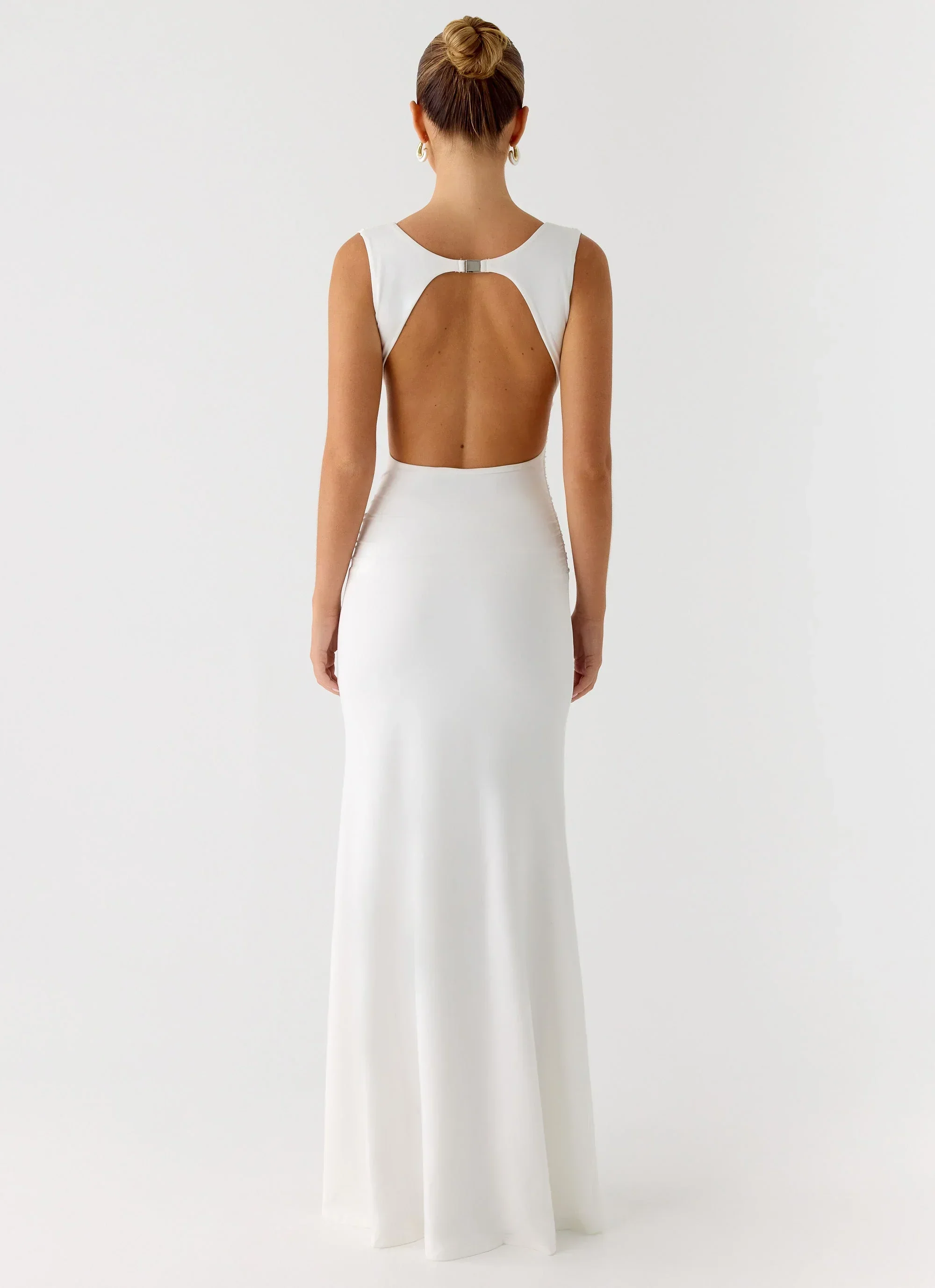 Cherry Sky Maxi Dress - White