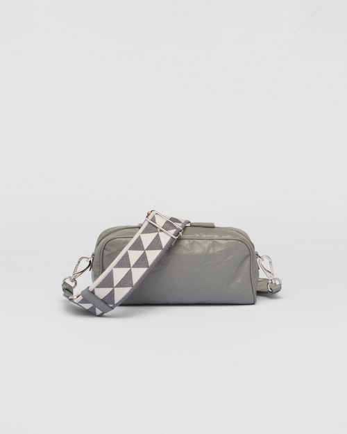 Prada Nappa antique leather multi-pocket shoulder bag - Slate Gray