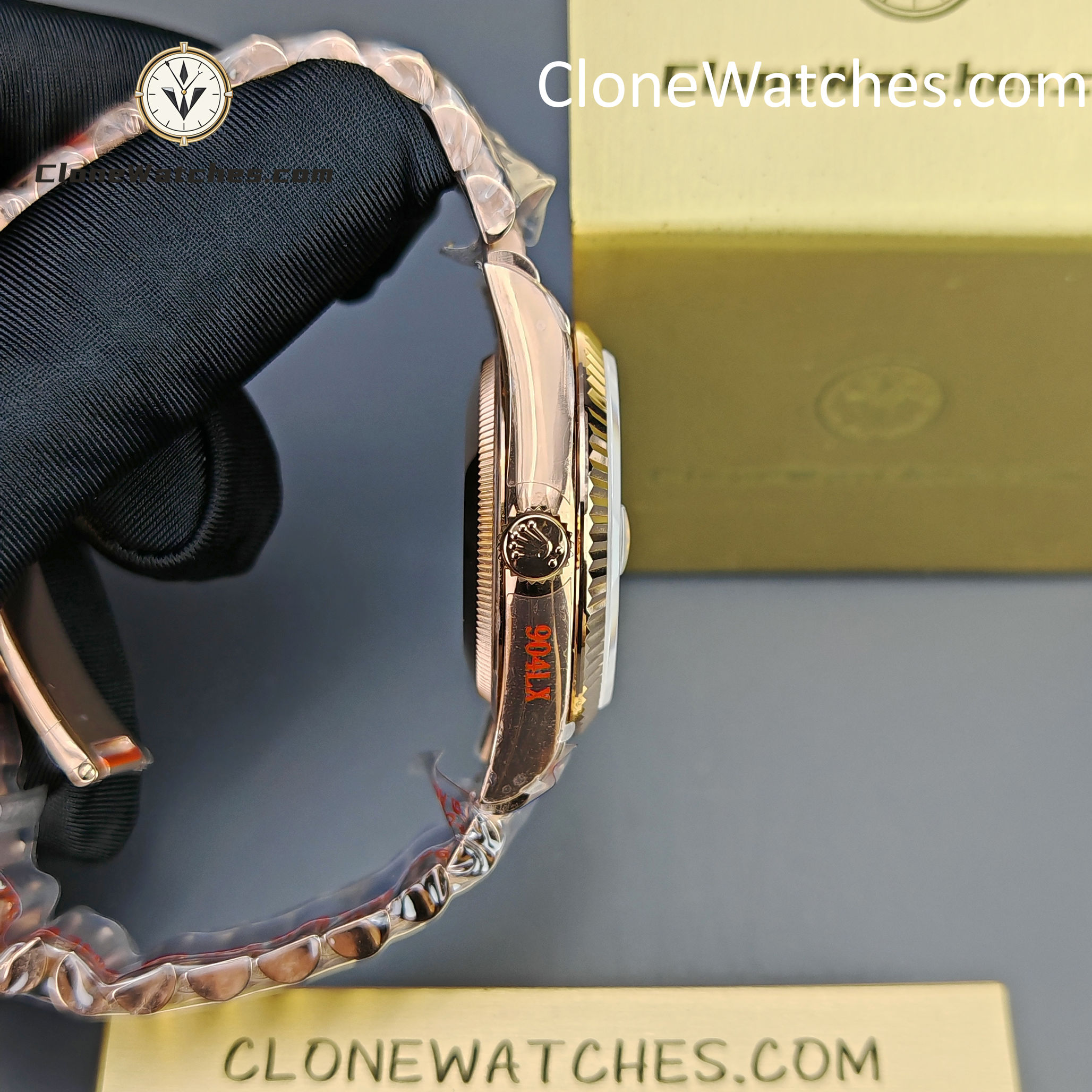 Rolex Super Clone Watches 1:1 Day Date Rose Gold White Dial 36mm m128235-0070 3255 Movement