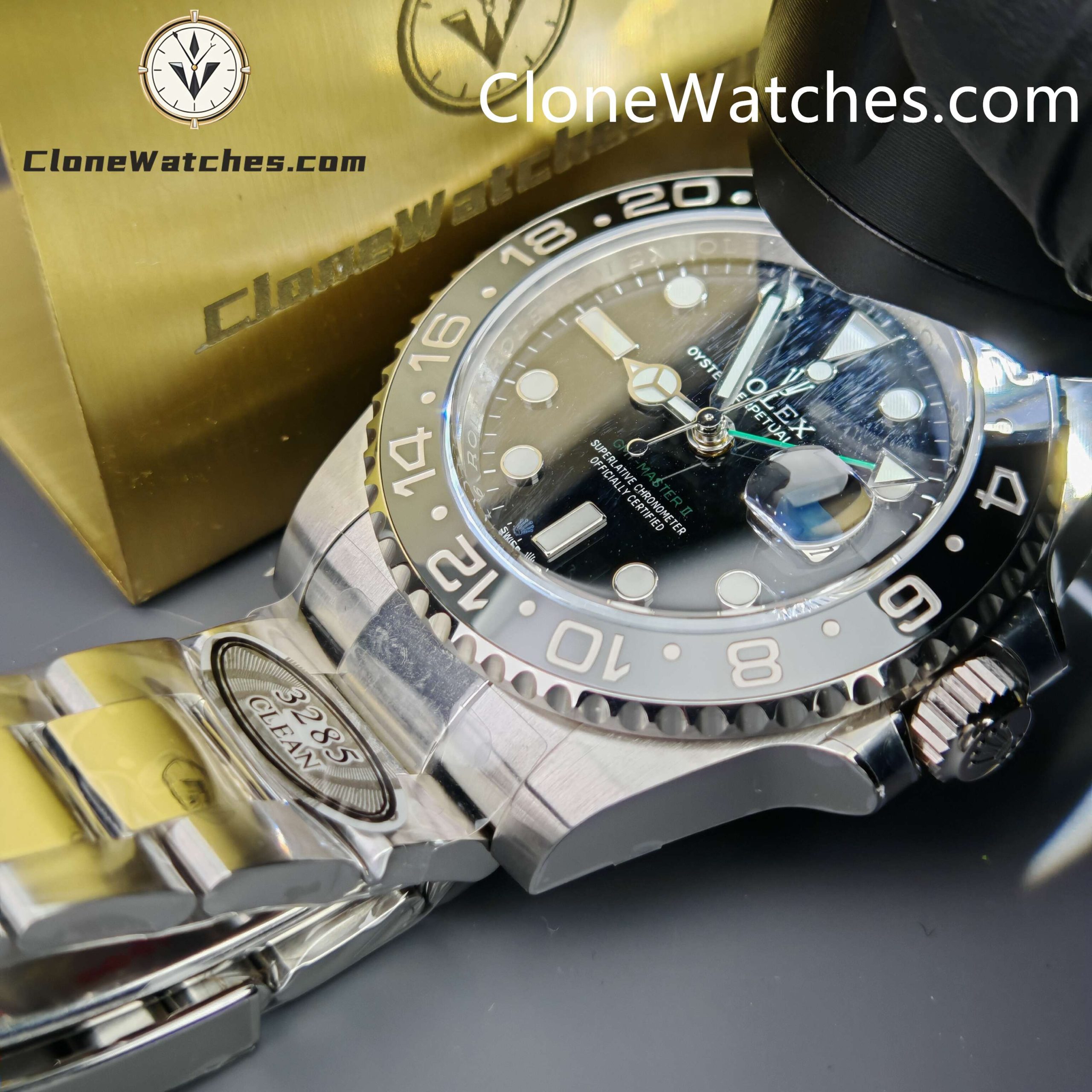 Rolex Super Clone Watches 1:1 Bruce Wayne GMT Master II M126710grnr Oyster 3285 Movement