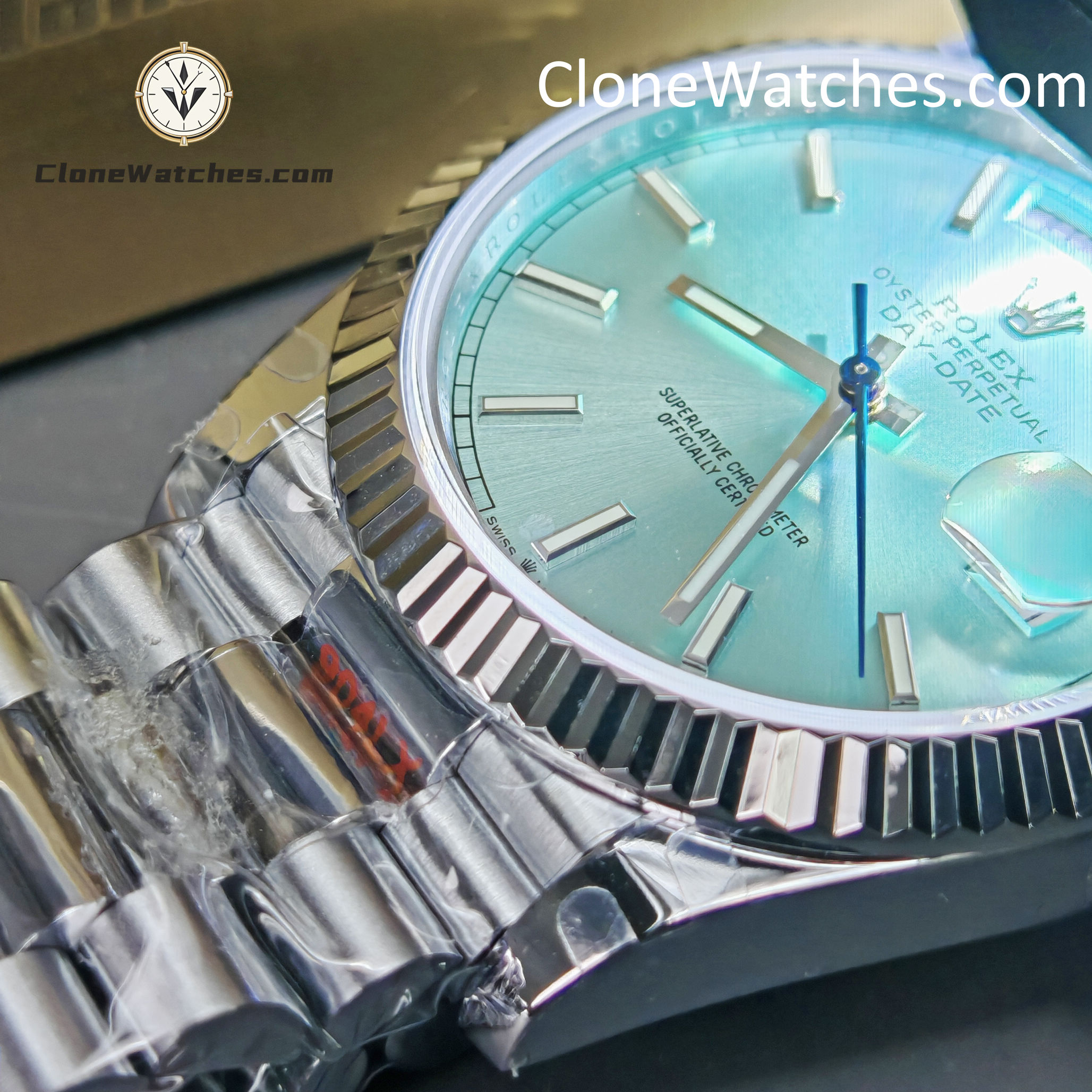 Rolex Super Clone Watches 1:1 Day Date Ice Blue Dial 40mm M228236-0018 3255 Movement