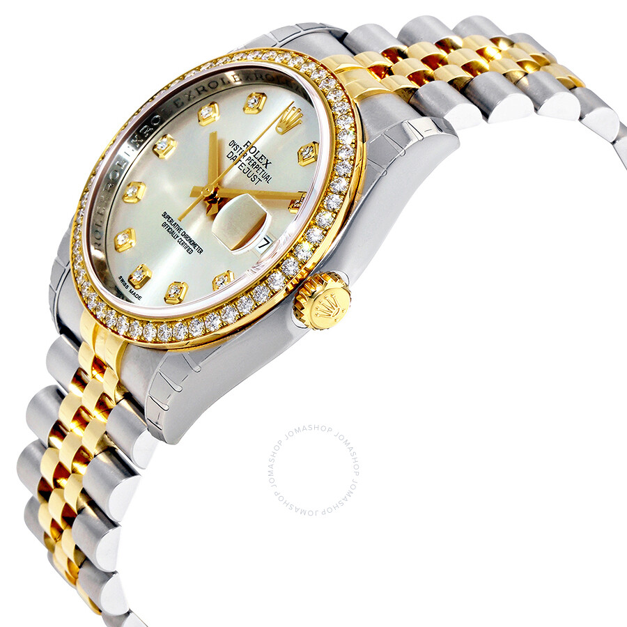 Rolex Oyster Perpetual Datejust 36 Silver Dial Stainless Steel and 18K Yellow Gold Jubilee Bracelet Automatic Ladies Watch 116243SDJ（Lifetime free warranty+90-days replacement service & Refund!.）