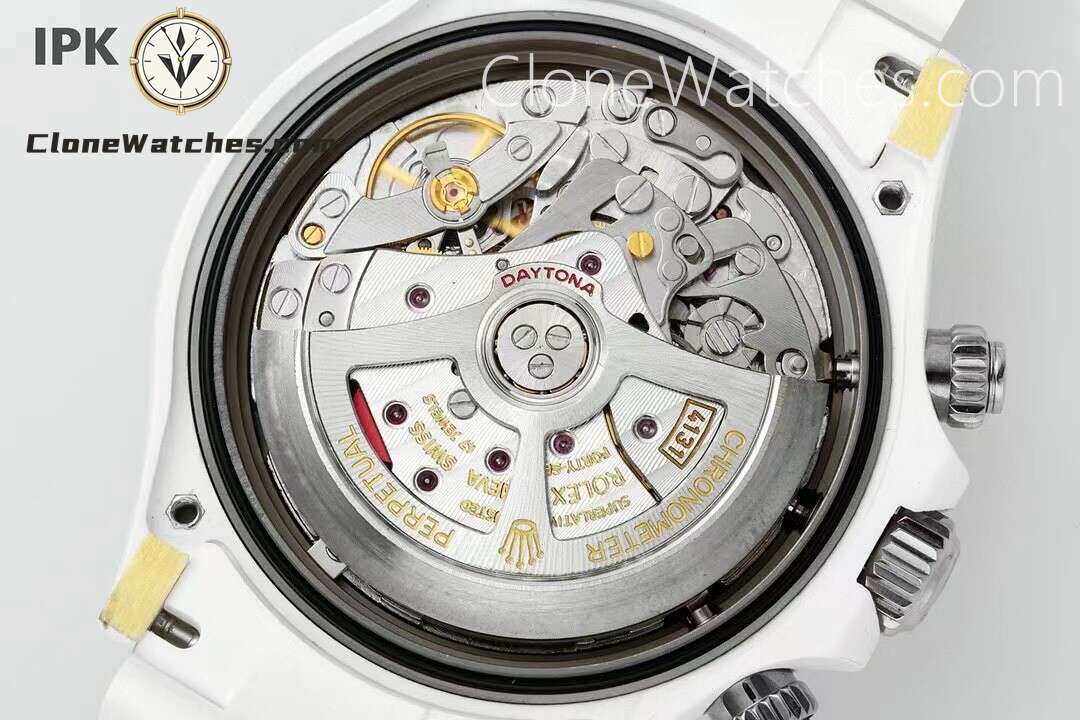 Modified Super Clone Watches 1:1 AET Rolex Daytona Full ceramic Biscay Green White Ceramic 4130 Movement